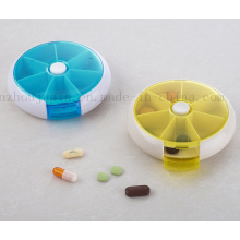 OEM Mini Portable Round Turntable Plastic Compartment Medicine Box